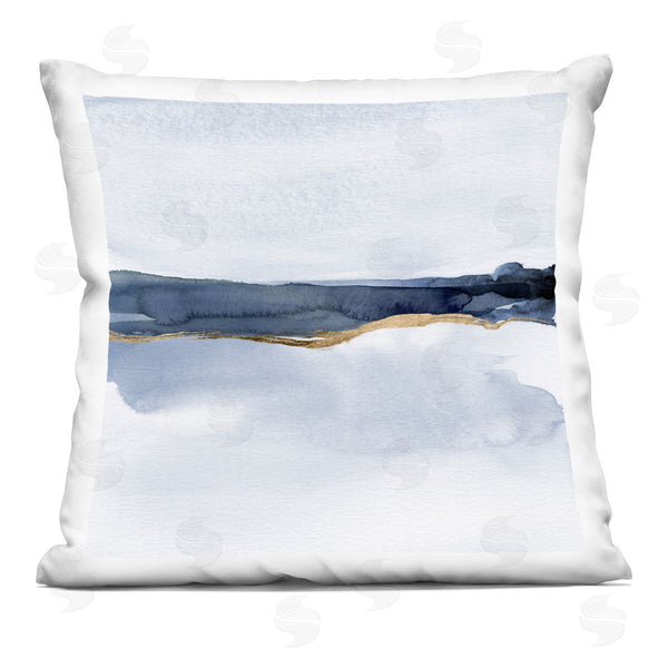 stupell industries Jacob Green | Abstract Blue Tranquil Landscape Scenery Printed Throw Pillow