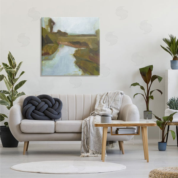 Stupell Industries Jacob Green | Blurred Country Creek Landscape Soft Murky Waters Wall Art