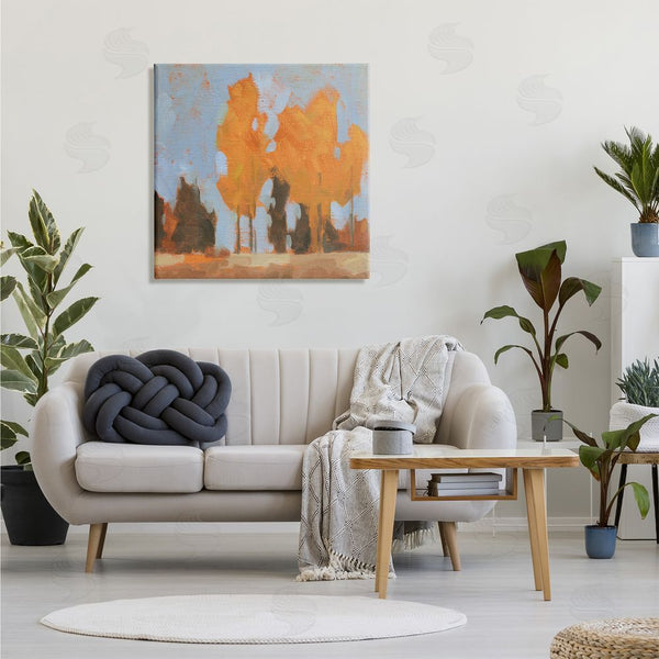 Stupell Industries Jacob Green | Brilliant Orange Leaves Golden Season Trees Abstract Landscape Wall Art