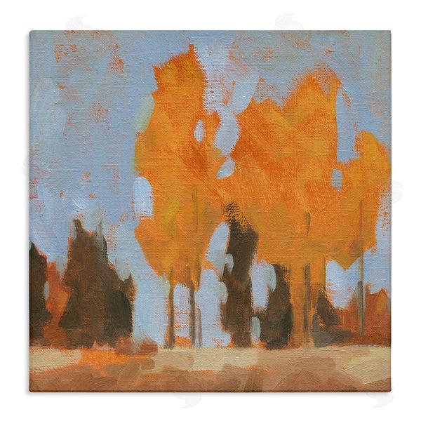 stupell industries Jacob Green | Brilliant Orange Leaves Golden Season Trees Abstract Landscape Wall Art