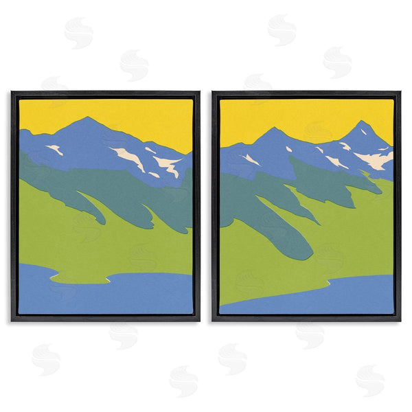Stupell Industries Jacob Green | Contemporary Blocked Mountains Wall Art