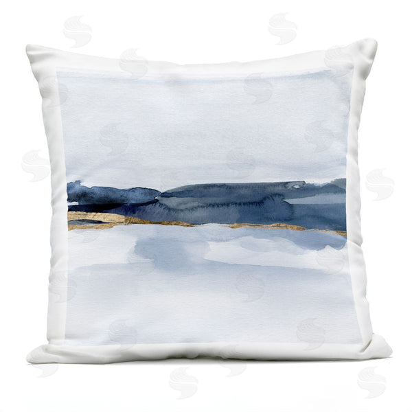 Stupell Industries Jacob Green | Delicate Abstract Blue Landscape Scene Printed Throw Pillow
