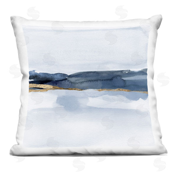 stupell industries Jacob Green | Delicate Abstract Blue Landscape Scene Printed Throw Pillow