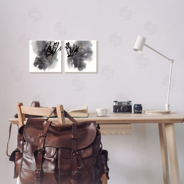 Stupell Industries Jacob Green | Energetic Black Lines Abstract Copper Mark Wall Art