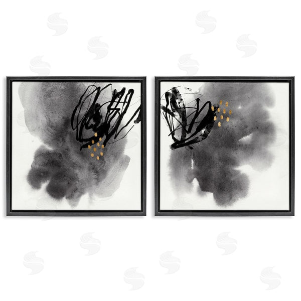Stupell Industries Jacob Green | Energetic Black Lines Abstract Copper Mark Wall Art
