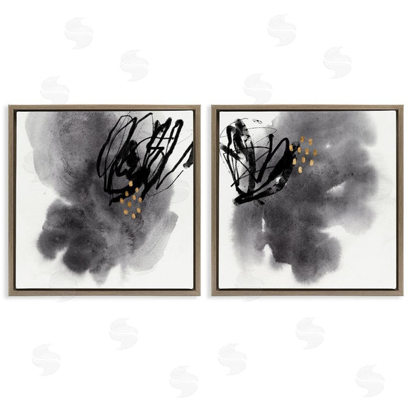 Stupell Industries Jacob Green | Energetic Black Lines Abstract Copper Mark Wall Art