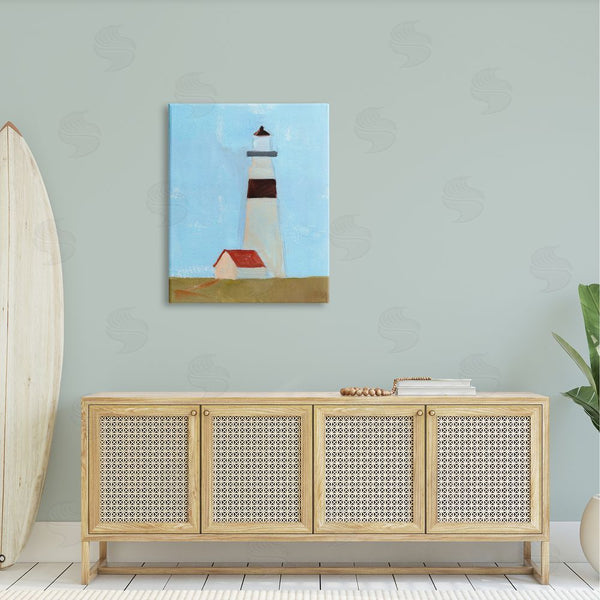 Stupell Industries Jacob Green | Lighthouse Daytime Blue Sky Rural Grass Scene Wall Art