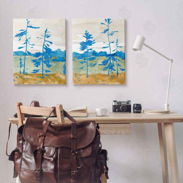 Stupell Industries Jacob Green | Modern Blue Tree Scenery Wall Art