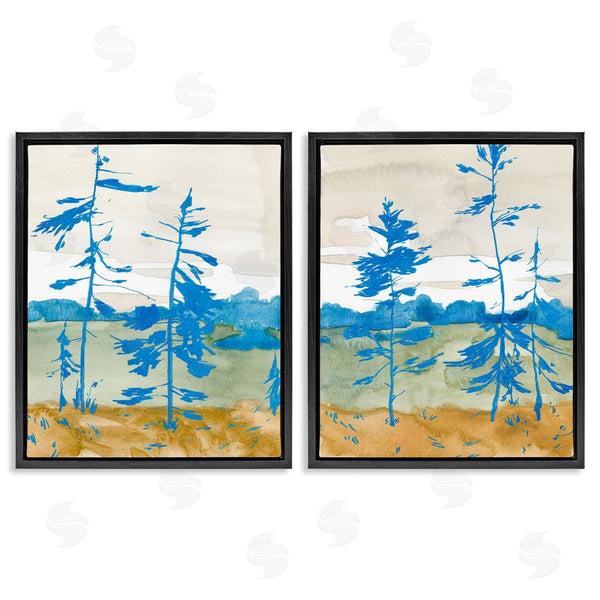 Stupell Industries Jacob Green | Modern Blue Tree Scenery Wall Art