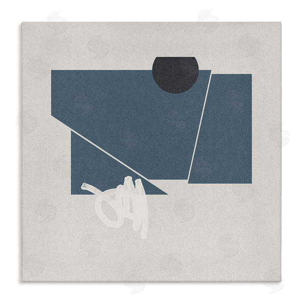 stupell industries Jacob Green | Modern Breaking Shapes Abstract Blue Sharp Lines Wall Art