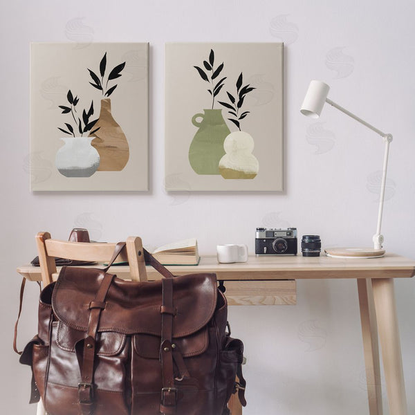 Stupell Industries Jacob Green | Modern Ikebana Plant Vases Wall Art