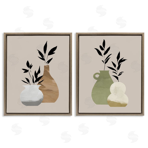 Stupell Industries Jacob Green | Modern Ikebana Plant Vases Wall Art