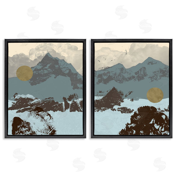 Stupell Industries Jacob Green | Mountain Range Over Abstract