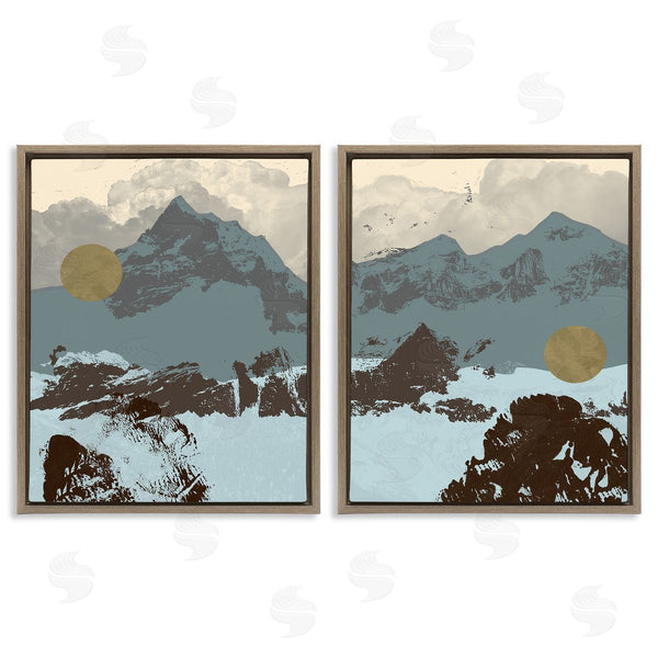 Stupell Industries Jacob Green | Mountain Range Over Abstract