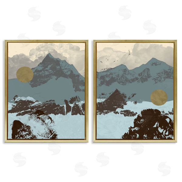 Stupell Industries Jacob Green | Mountain Range Over Abstract
