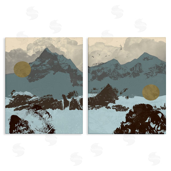 stupell industries Jacob Green | Mountain Range over Abstract