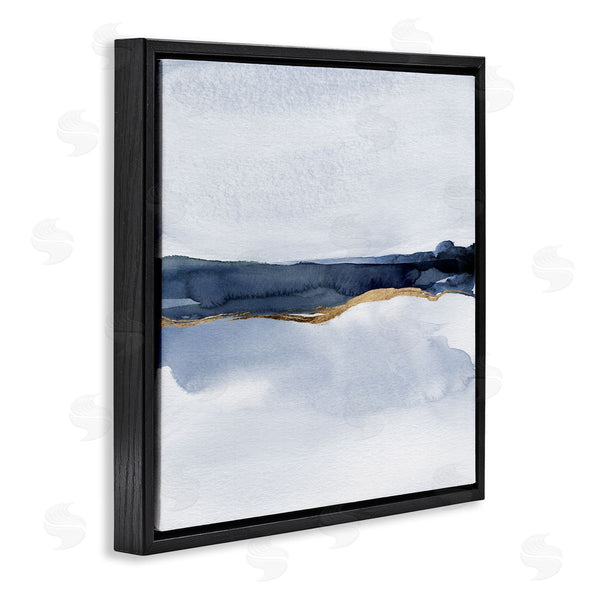 Stupell Industries Jacob Green | Soothing Blue Landscape Painting Abstract Glam Lines Wall Art
