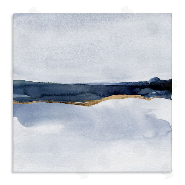stupell industries Jacob Green | Soothing Blue Landscape Painting Abstract Glam Lines Wall Art