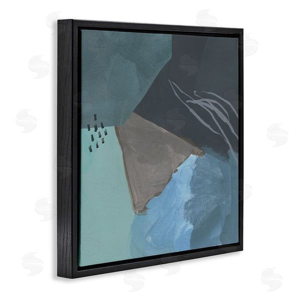 Stupell Industries Jacob Green | Steely Abstract Industrial Shapes Blue Green Grey Wall Art