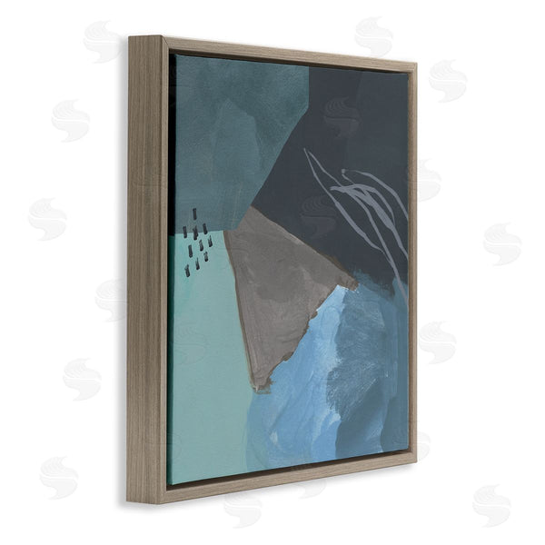 Stupell Industries Jacob Green | Steely Abstract Industrial Shapes Blue Green Grey Wall Art