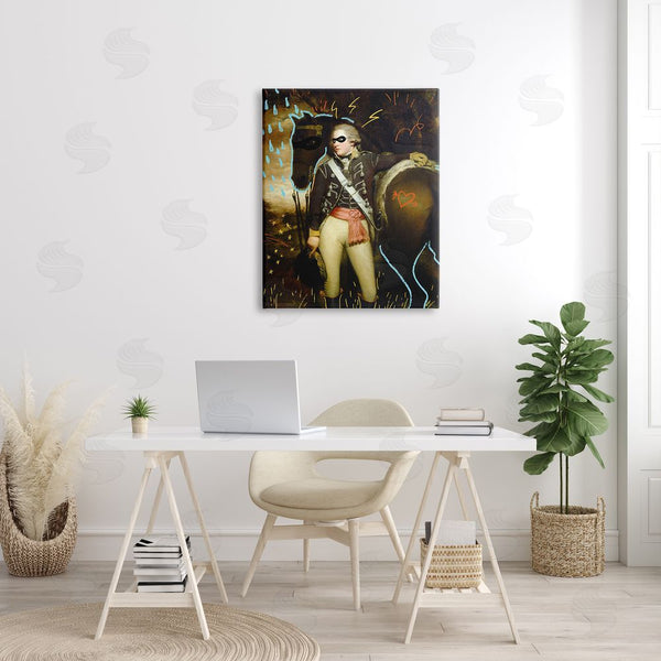 Stupell Industries Jacob Green | Traditional Painting Abstraction Presidential Masked Horse Wall Art