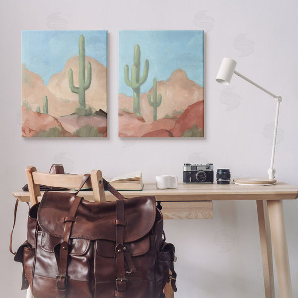 Stupell Industries Jacob Green | Warm Sunny Desert Cactus Western Landscape Wall Art