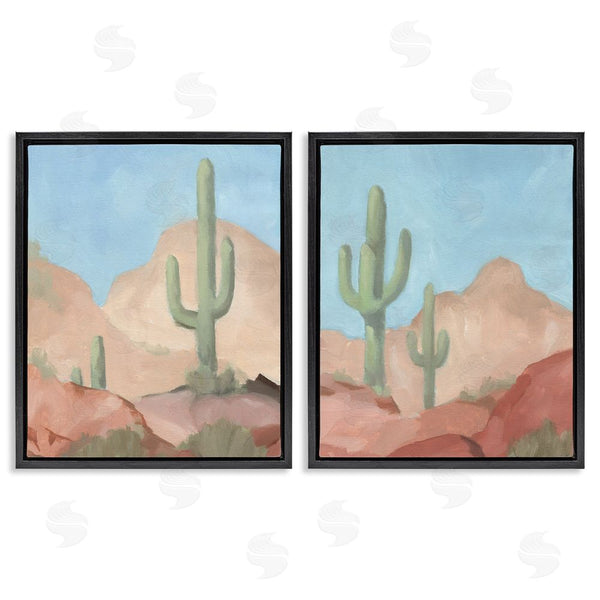Stupell Industries Jacob Green | Warm Sunny Desert Cactus Western Landscape Wall Art