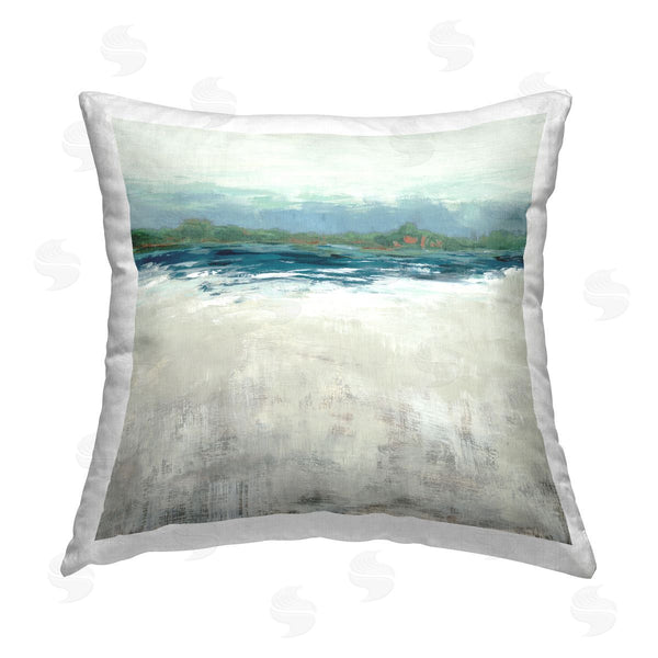 stupell industries Jacob Q | Abstract Gradient Seascape Printed Throw Pillow