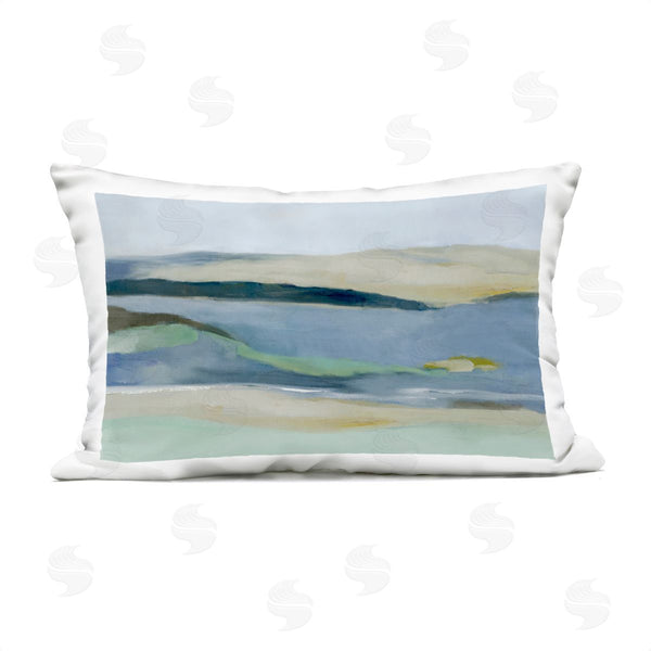 Stupell Industries Jacob Q | Abstract Mountain With River Printed Throw Pillow