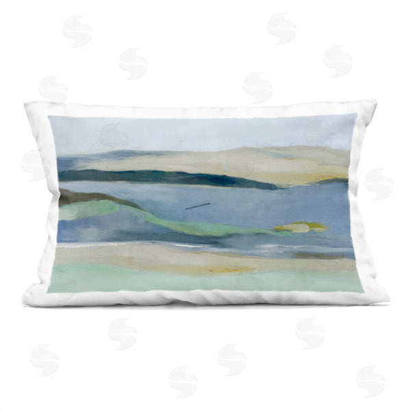 stupell industries Jacob Q | Abstract Mountain with River Printed Throw Pillow