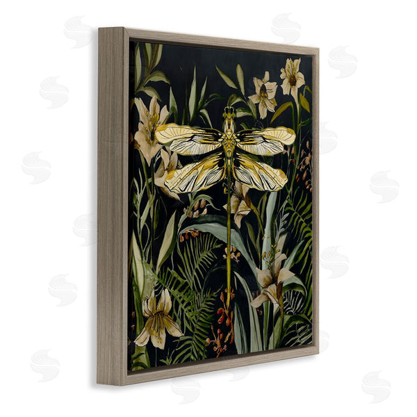 Stupell Industries Jacob Q | Blooming Botanicals & Dragonfly