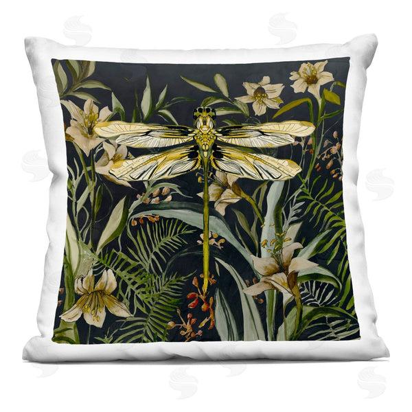 stupell industries Jacob Q | Blooming Botanicals & Dragonfly Printed Throw Pillow