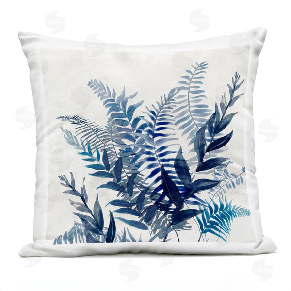Stupell Industries Jacob Q | Blue Toned Fern Fronds Printed Throw Pillow