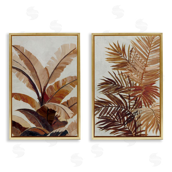 Stupell Industries Jacob Q | Brown Tropical Palm Plants