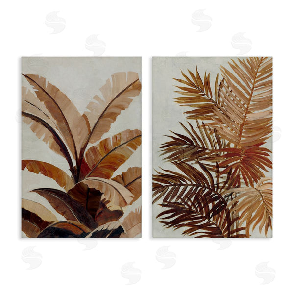 stupell industries Jacob Q | Brown Tropical Palm Plants