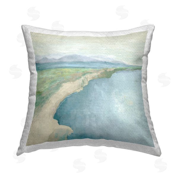 Stupell Industries Jacob Q | Curving Shoreline Landscape Printed Throw Pillow