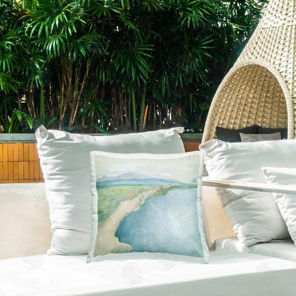 Stupell Industries Jacob Q | Curving Shoreline Landscape Printed Throw Pillow