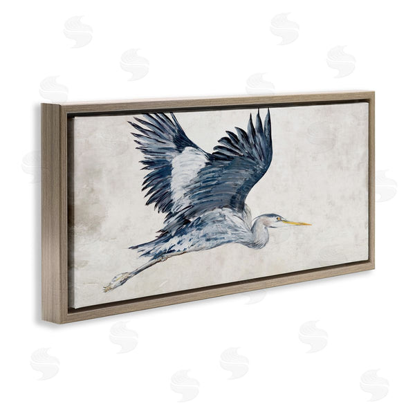 Stupell Industries Jacob Q | Gliding Heron Bird In Neutrals