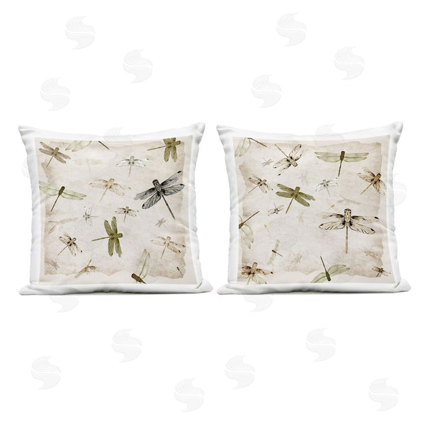 Stupell Industries Jacob Q | Graceful Dragonflies Illustrations Printed Throw Pillow Set