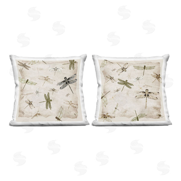 stupell industries Jacob Q | Graceful Dragonflies Illustrations Printed Throw Pillow Set