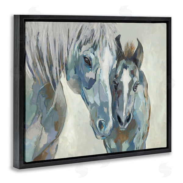 Stupell Industries Jacob Q | Grey Horse & Foal Wall Art