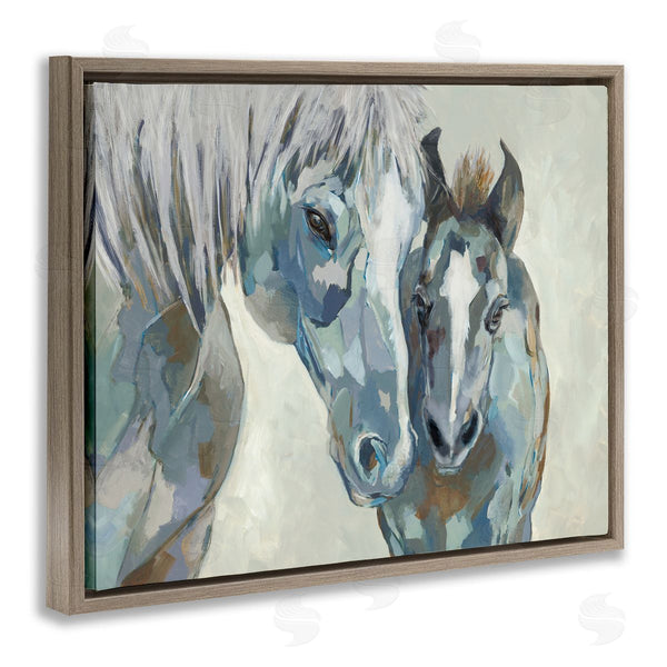 Stupell Industries Jacob Q | Grey Horse & Foal Wall Art