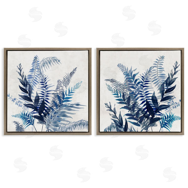 Stupell Industries Jacob Q | Intertwining Blue Fronds