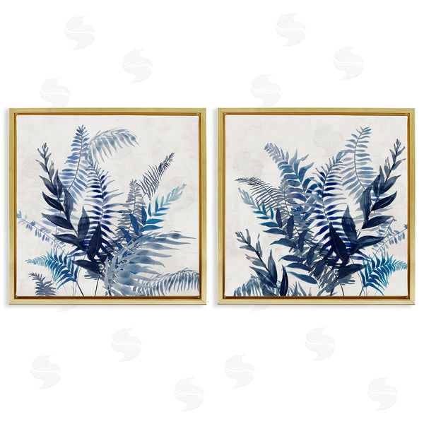 Stupell Industries Jacob Q | Intertwining Blue Fronds