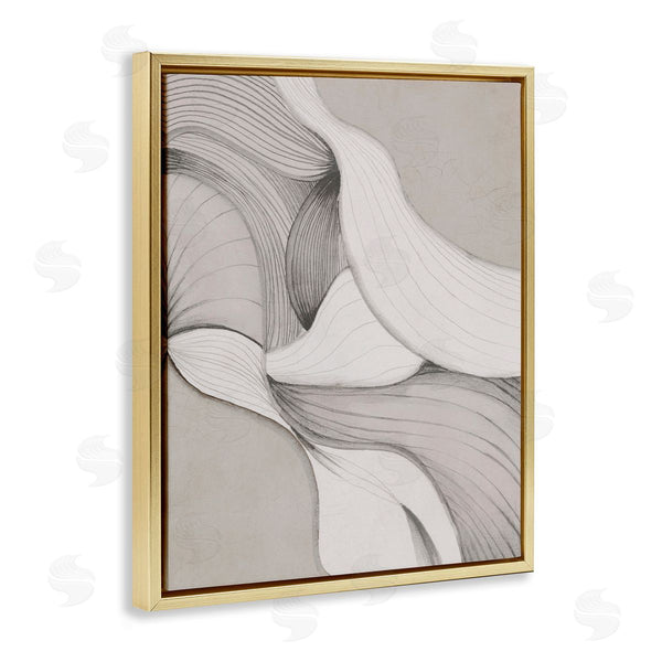 Stupell Industries Jacob Q | Monochromatic Curved Expression