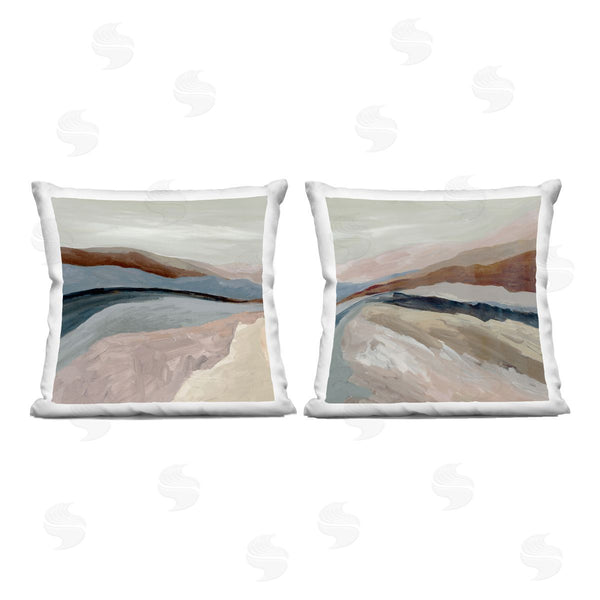 stupell industries Jacob Q | Neutral Harmonious Landscapes Printed Throw Pillow Set