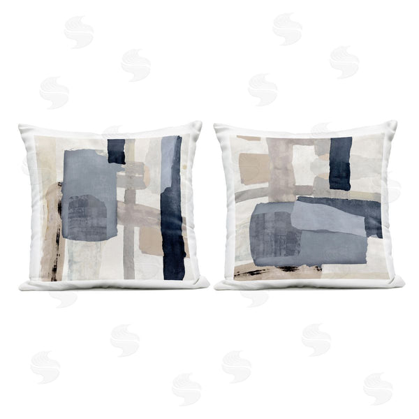 Stupell Industries Jacob Q | Neutral Linear Abstracts Printed Throw Pillow Set