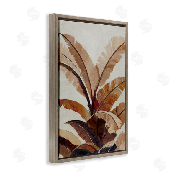 Stupell Industries Jacob Q | Neutral Tropical Fan Leaves Wall Art