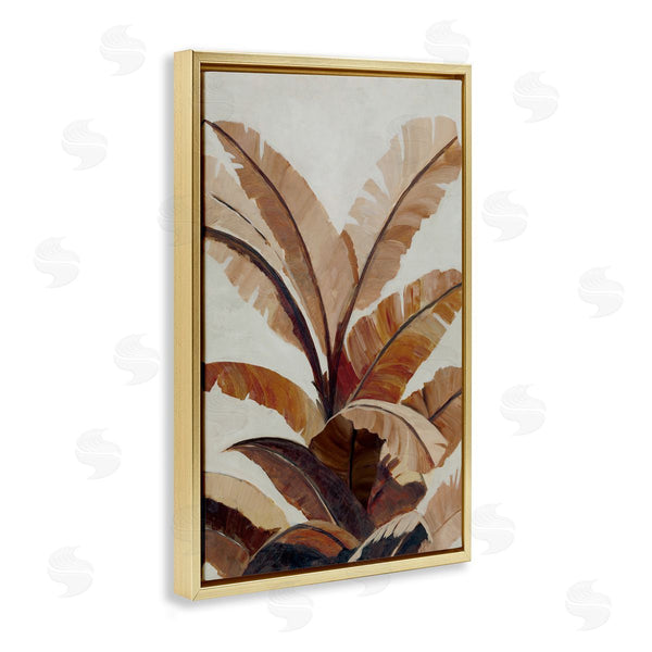 Stupell Industries Jacob Q | Neutral Tropical Fan Leaves Wall Art