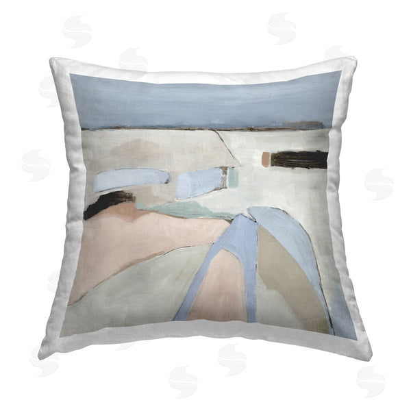 stupell industries Jacob Q | Organic Neutral Landscape Printed Throw Pillow